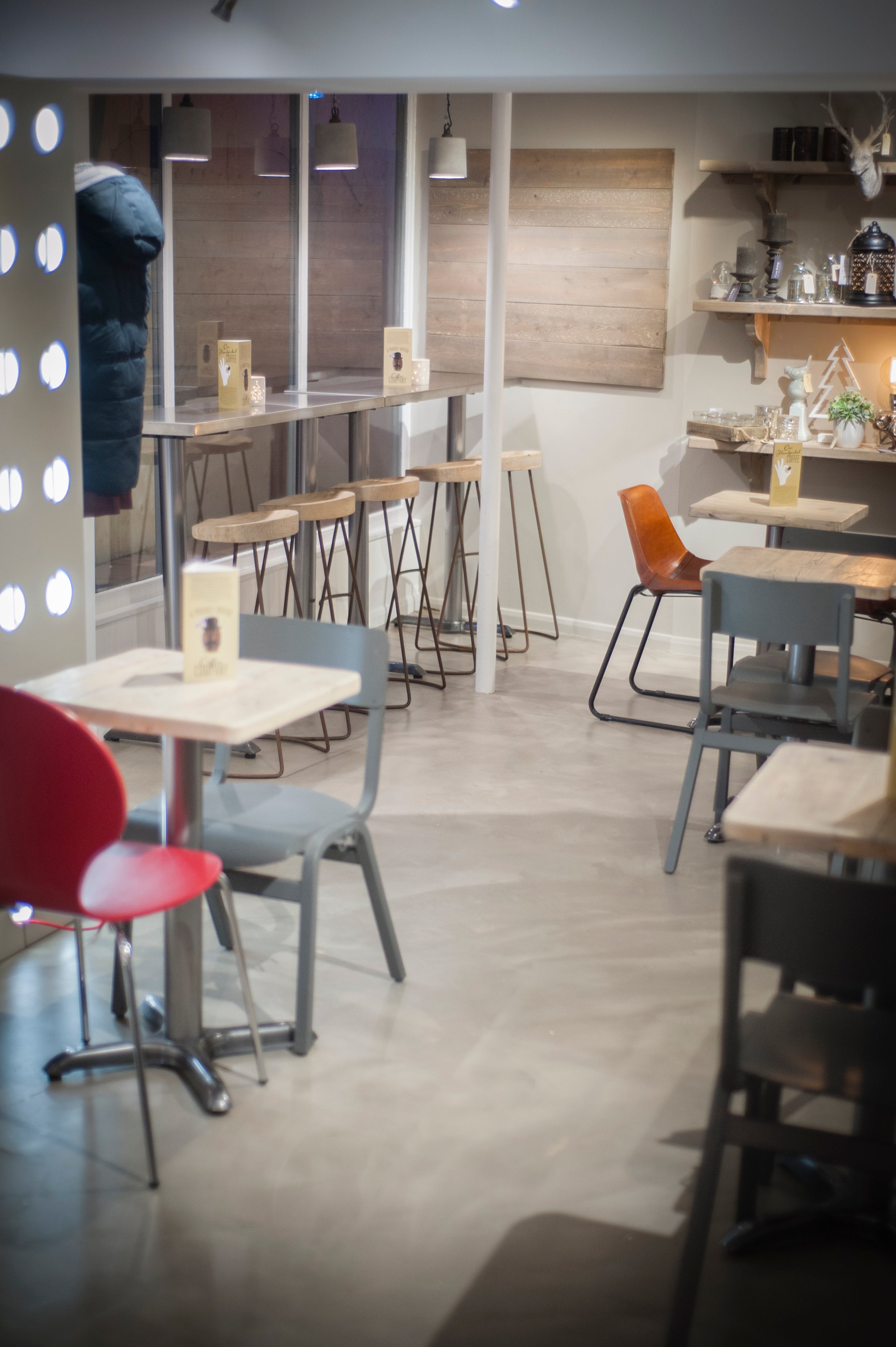 Customer space, coffee shop, retail interior design, Stéphane Hanri design