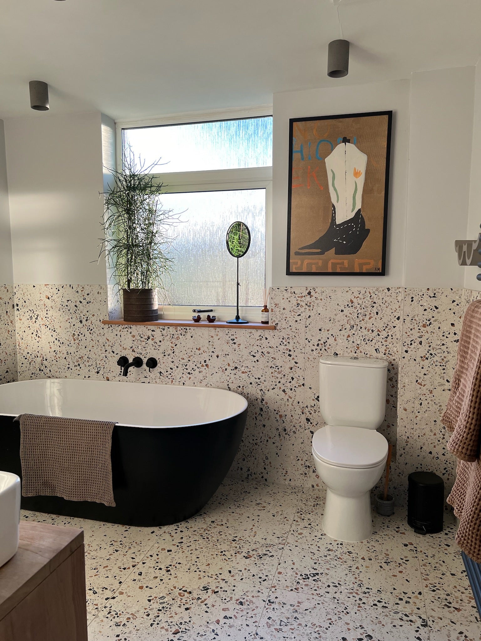 Interior design, terrazzo bathroom