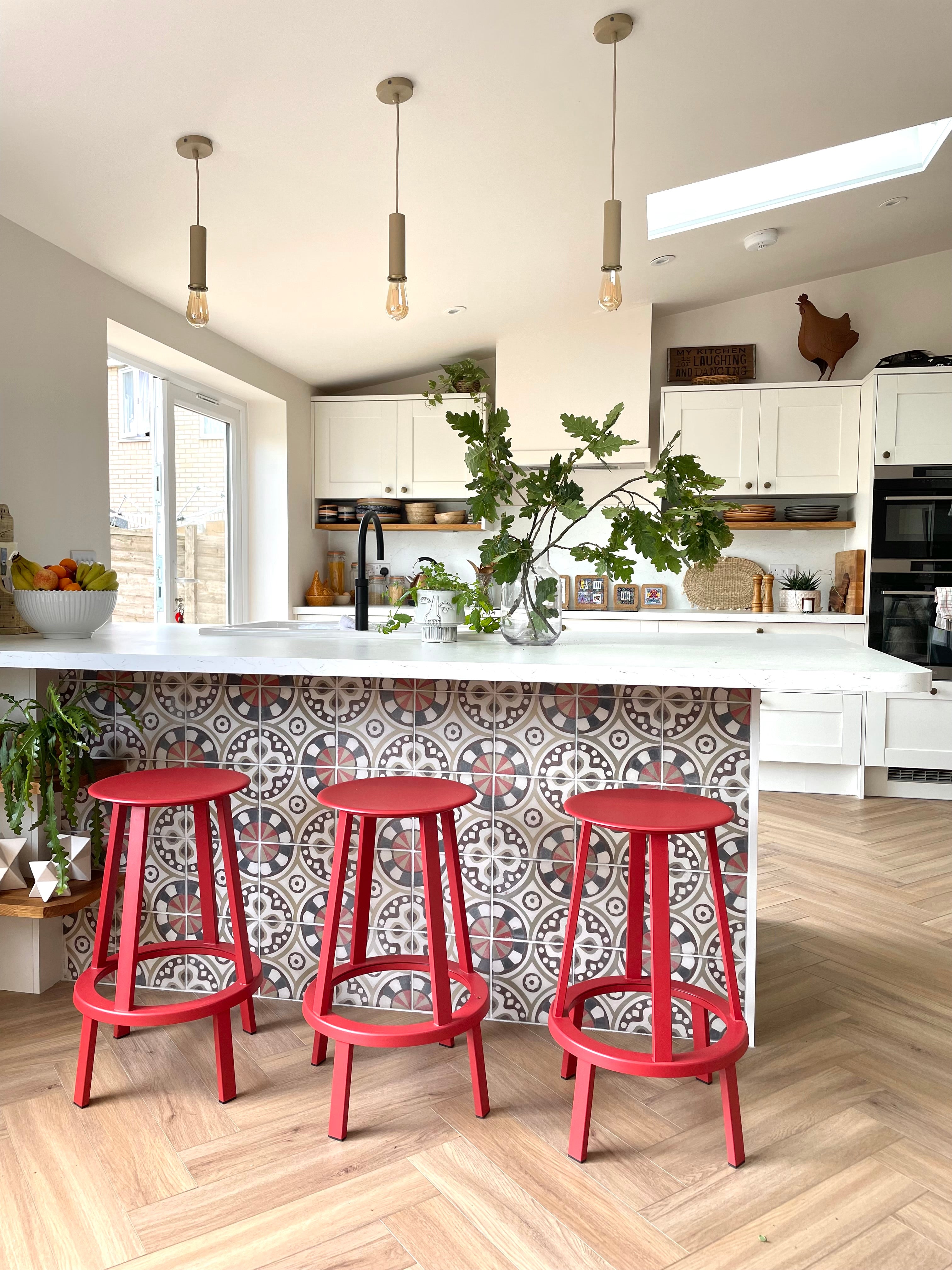 Interior design, kitchen tiles