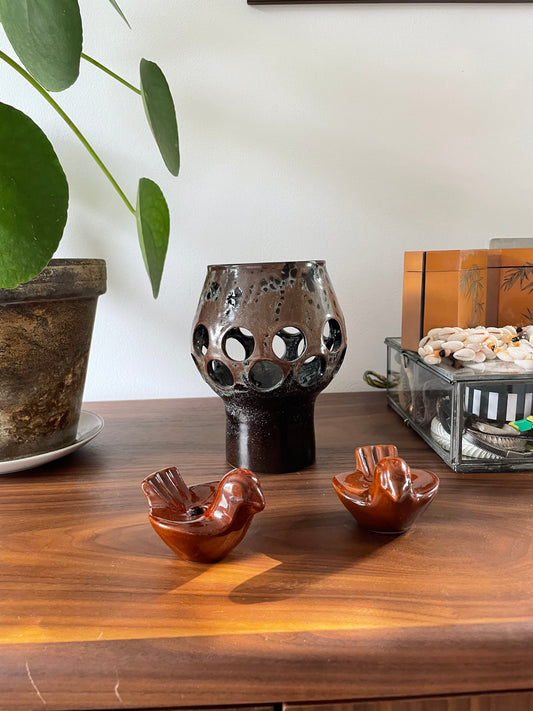 Vintage Scandi Ceramic Candle Holder