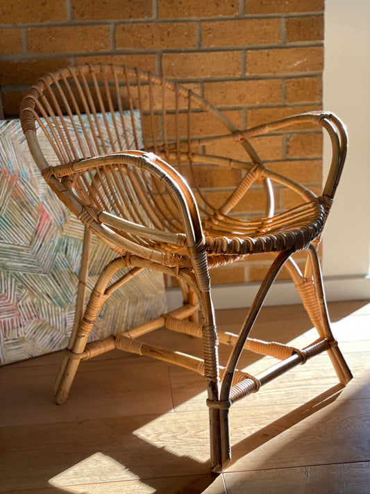 Vintage Bamboo Accent Chair