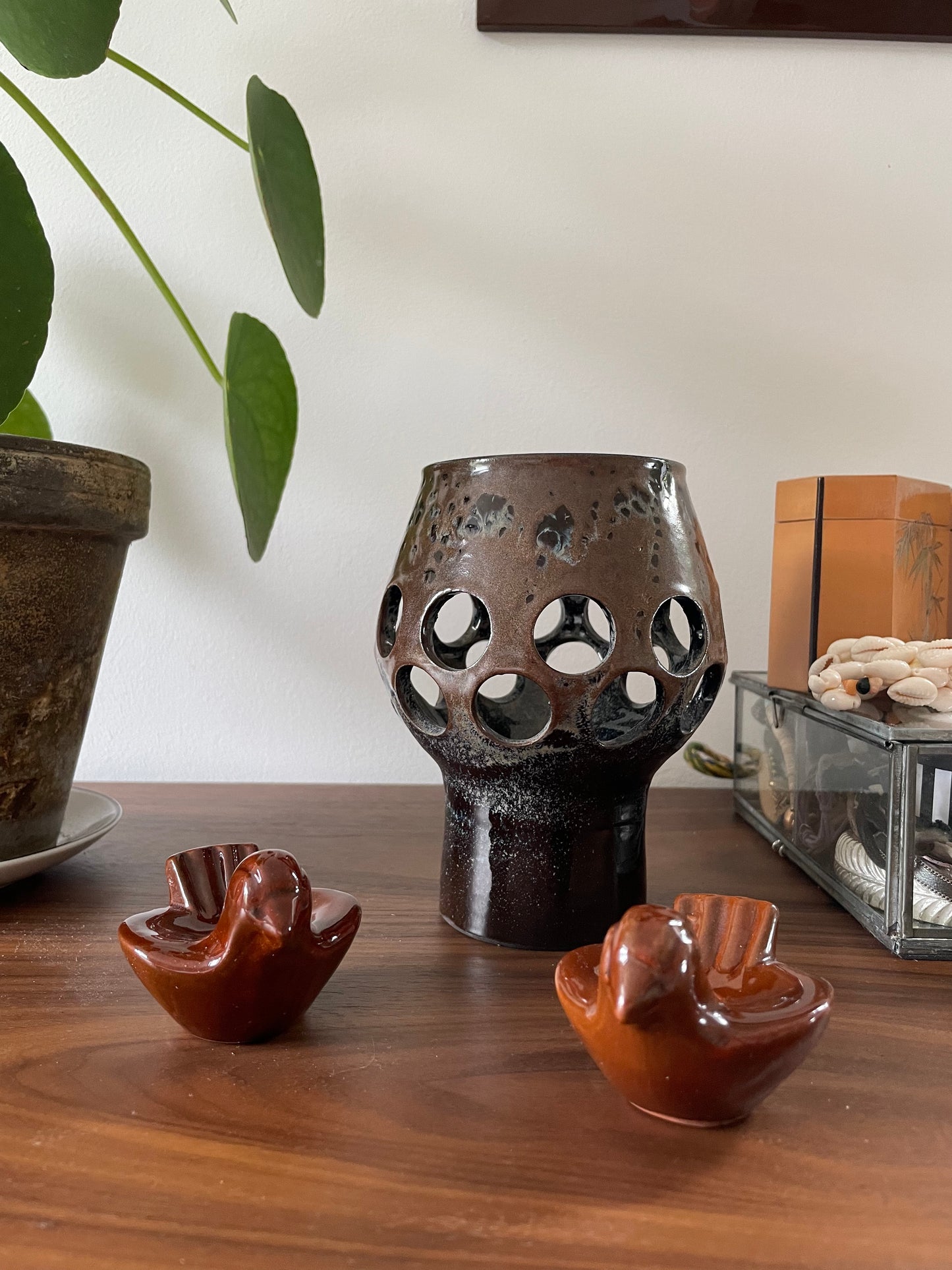 Vintage Scandi Ceramic Candle Holder