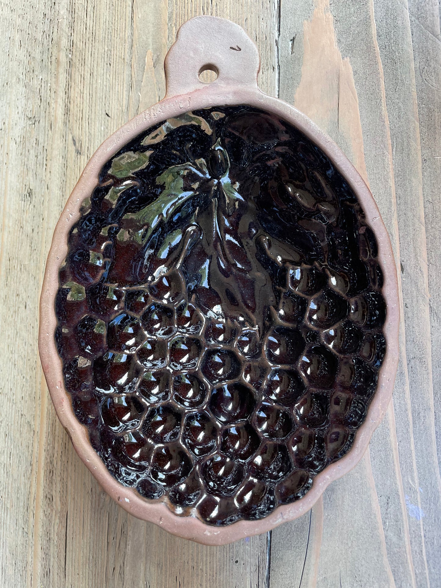 Swedish Vintage Ceramic Wall Decor, Grapes