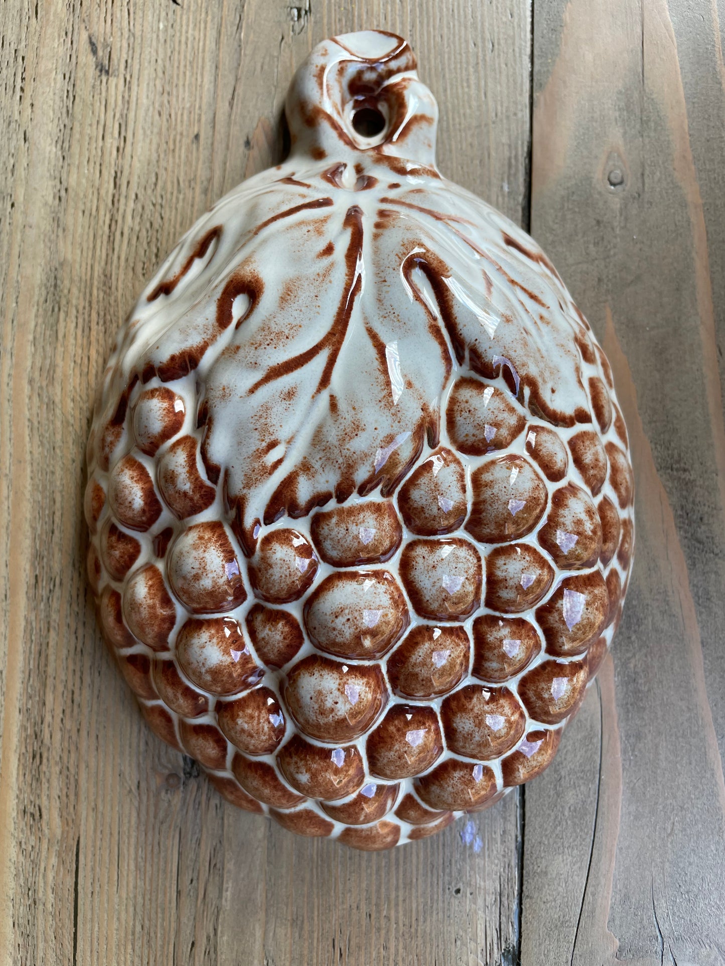 Swedish Vintage Ceramic Wall Decor, Grapes