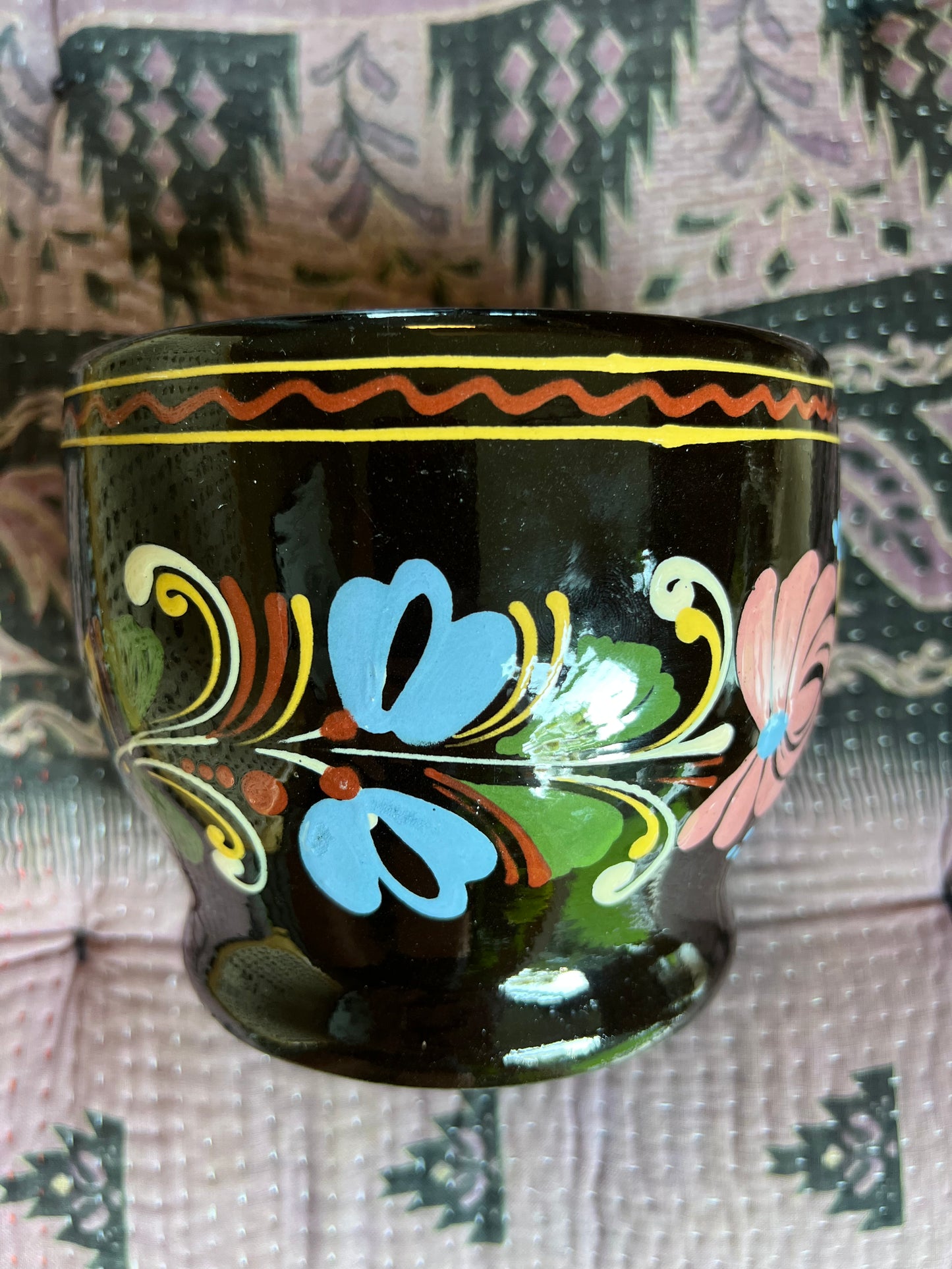 Vintage Swedish Hand-painted Pot/Planter