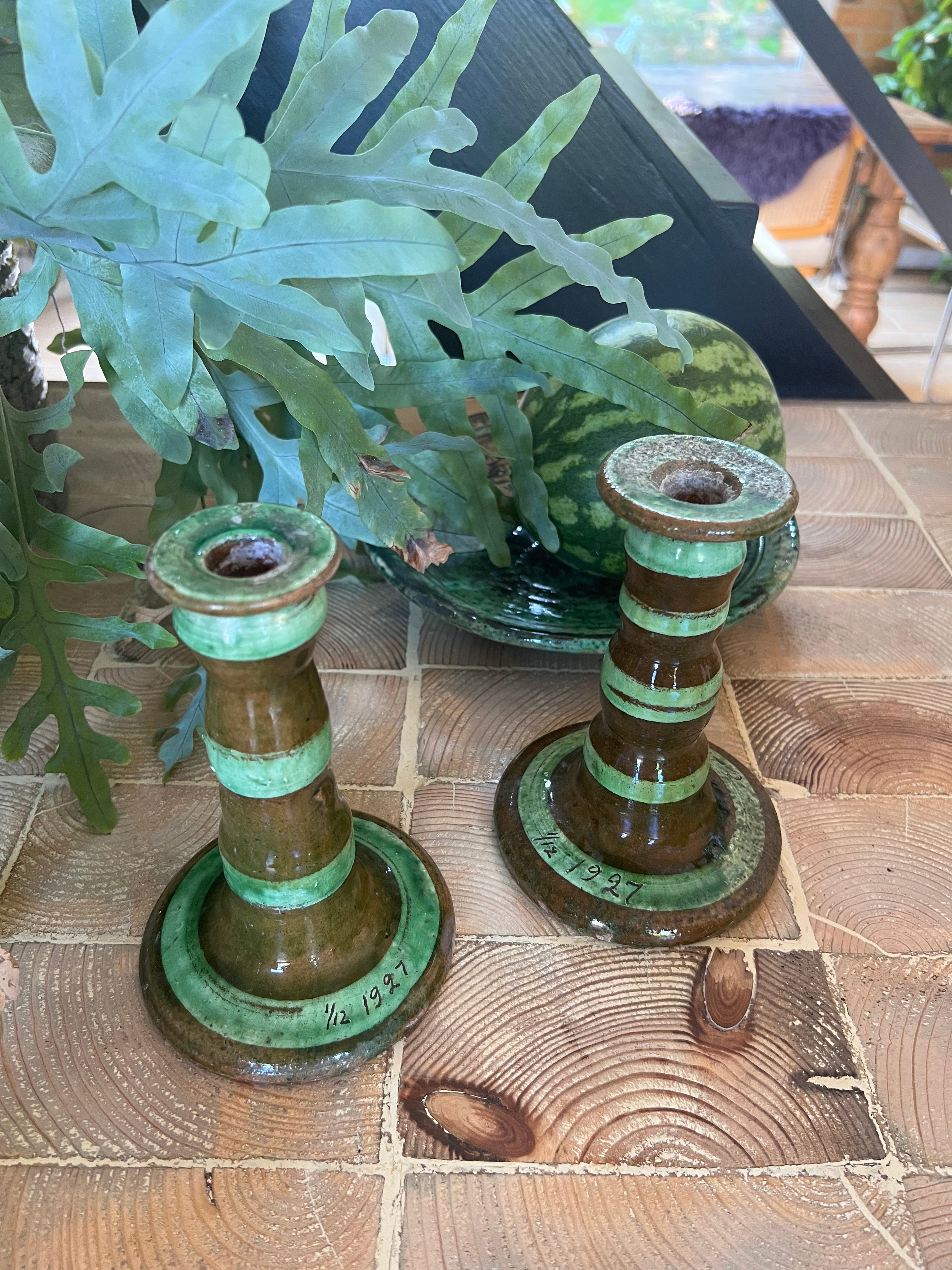 Swedish Vintage Candle holders from signed 1927