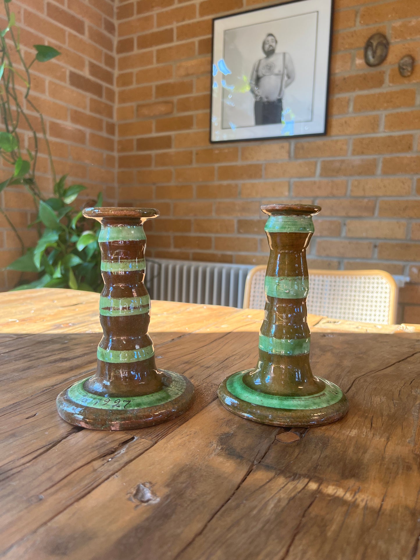 Swedish Vintage Candle holders from signed 1927