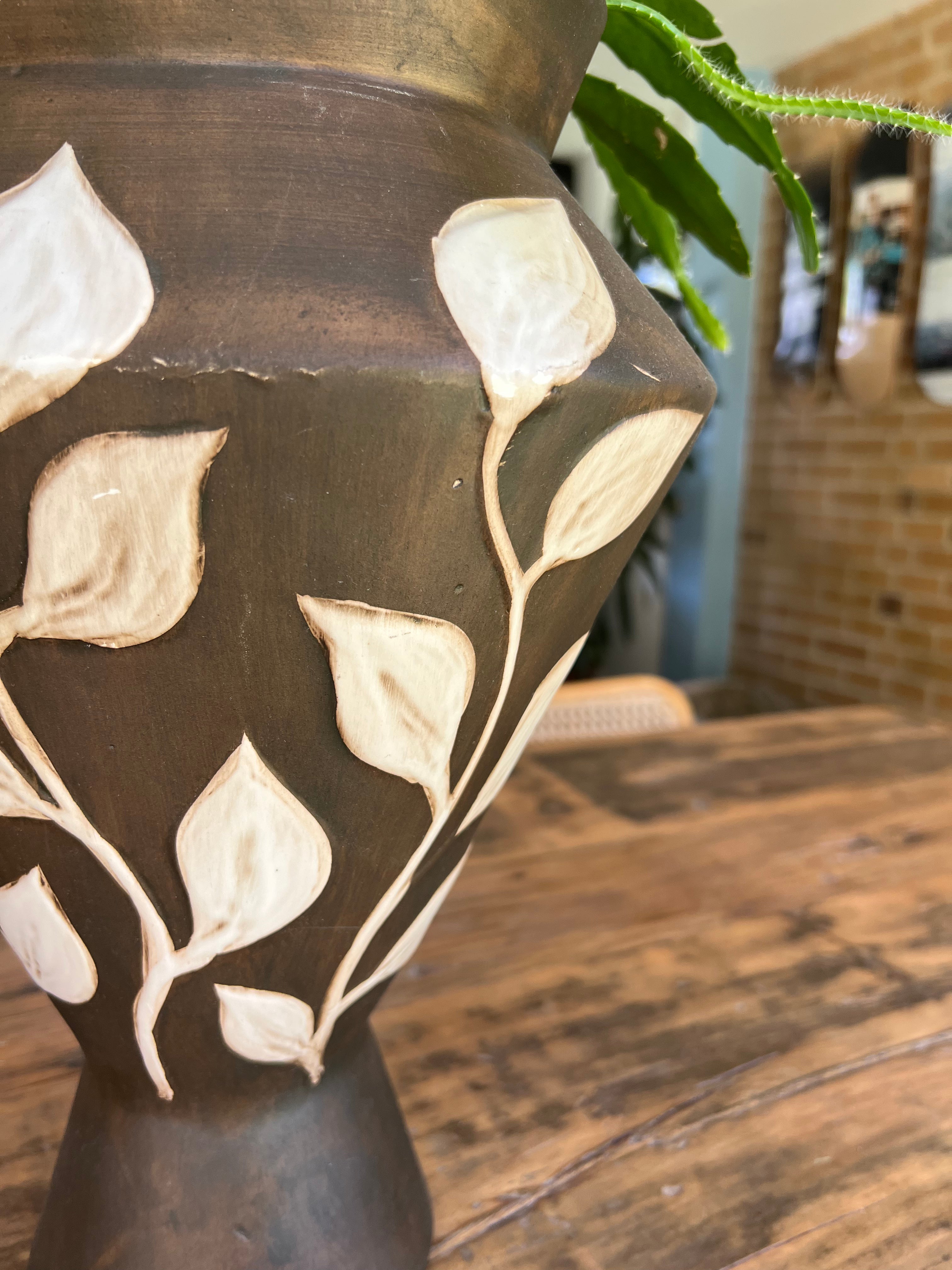XL Vintage Ceramic Vase / Pot, Tabledecoration