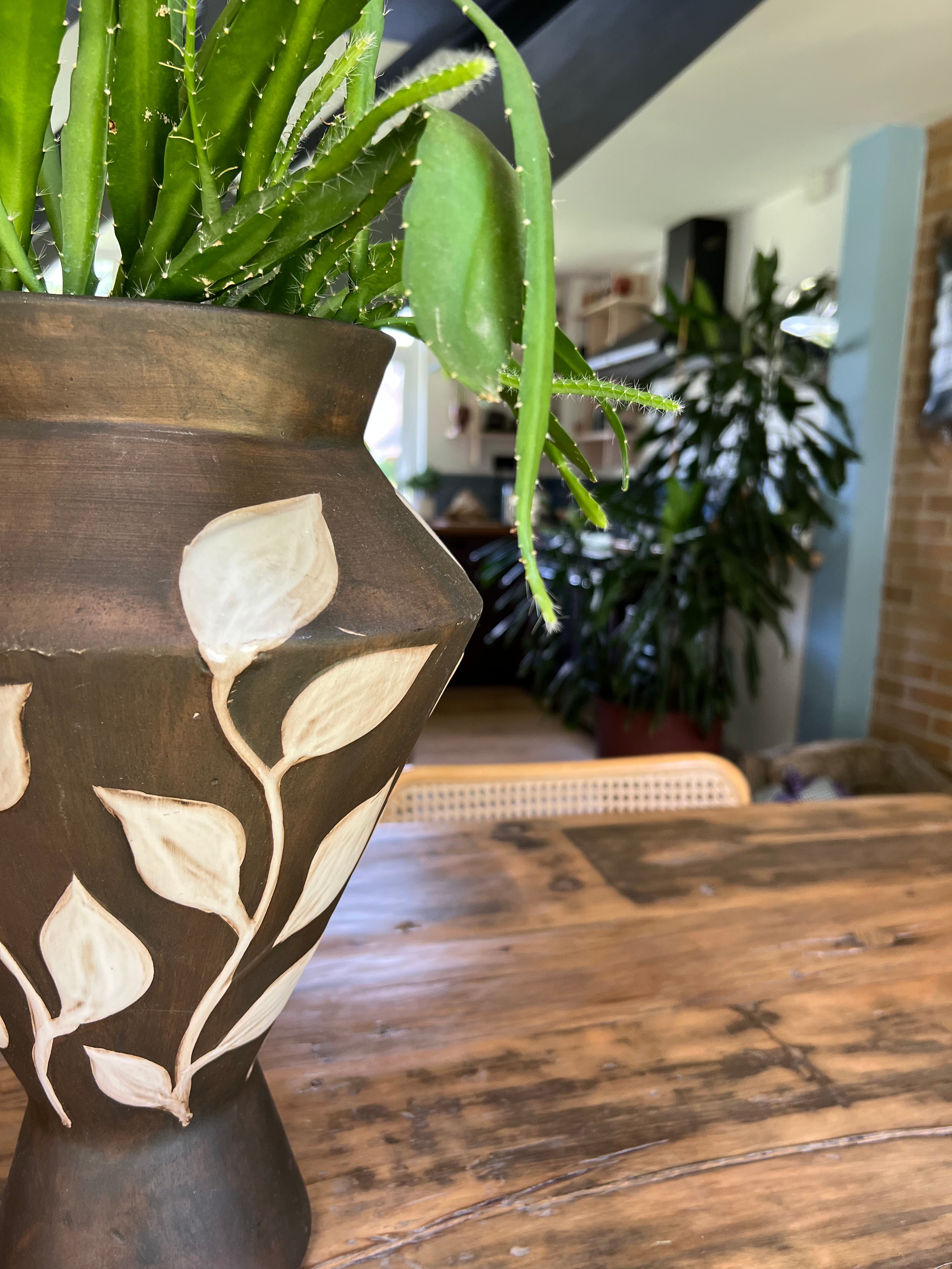 XL Vintage Ceramic Vase / Pot, Tabledecoration