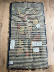 Rare Swedish Vintage Rya Matta -Rya Rug, Wool, Abstract.