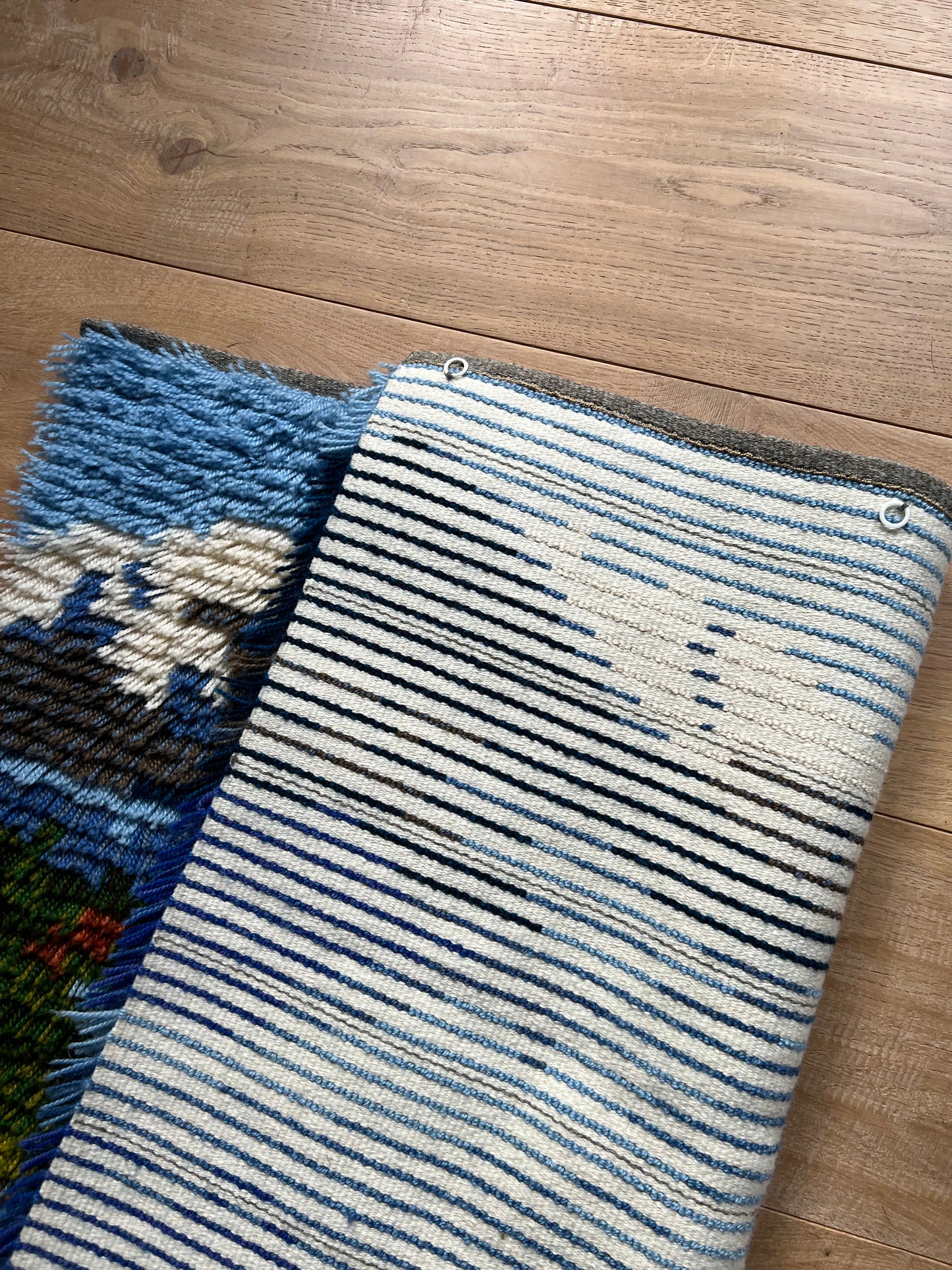 Swedish Vintage Rya Matta / Rya Rug Tapestry Wall hanging - Wall Art, Rare!