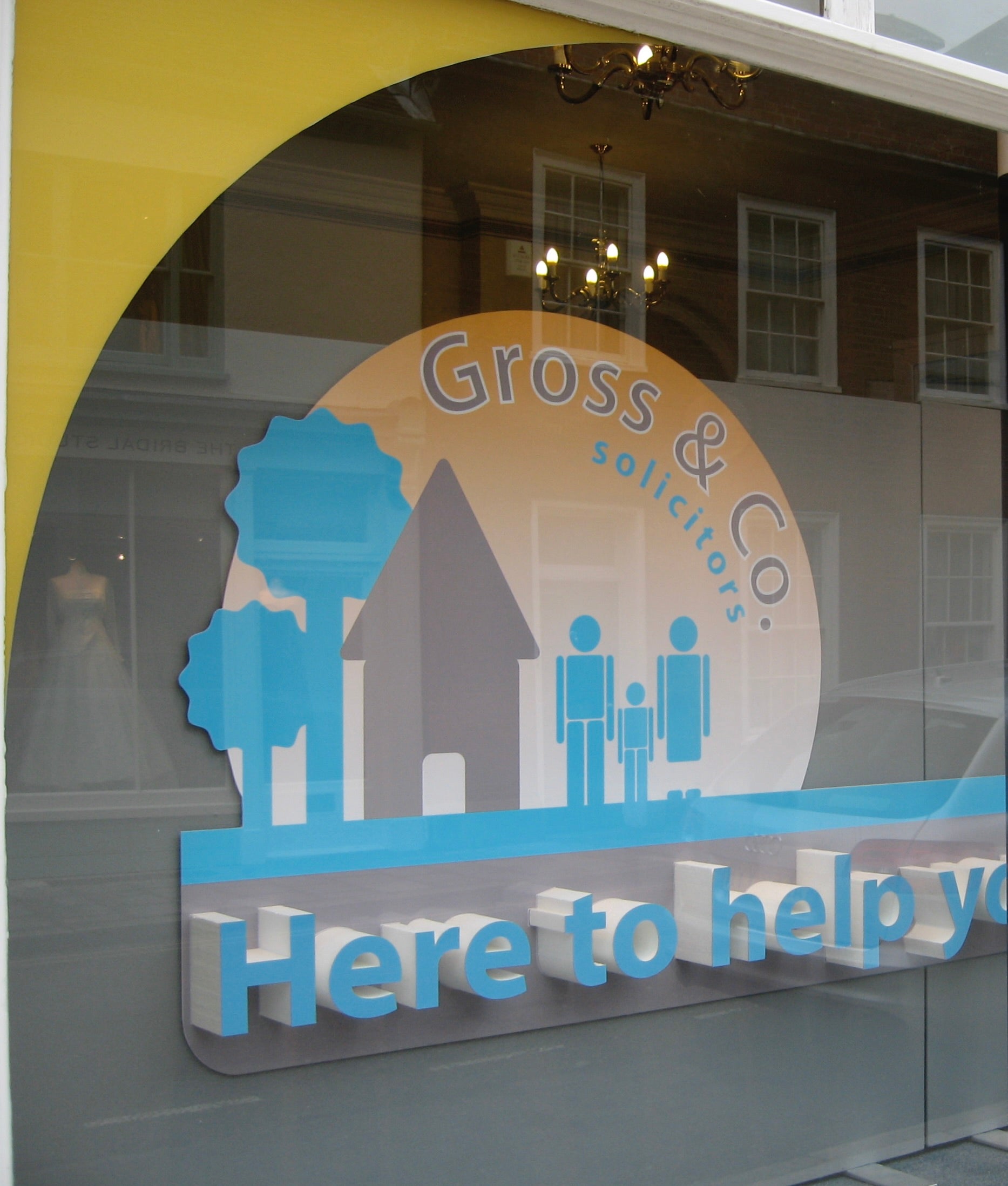 Retail display, corporate window display, solicitor services