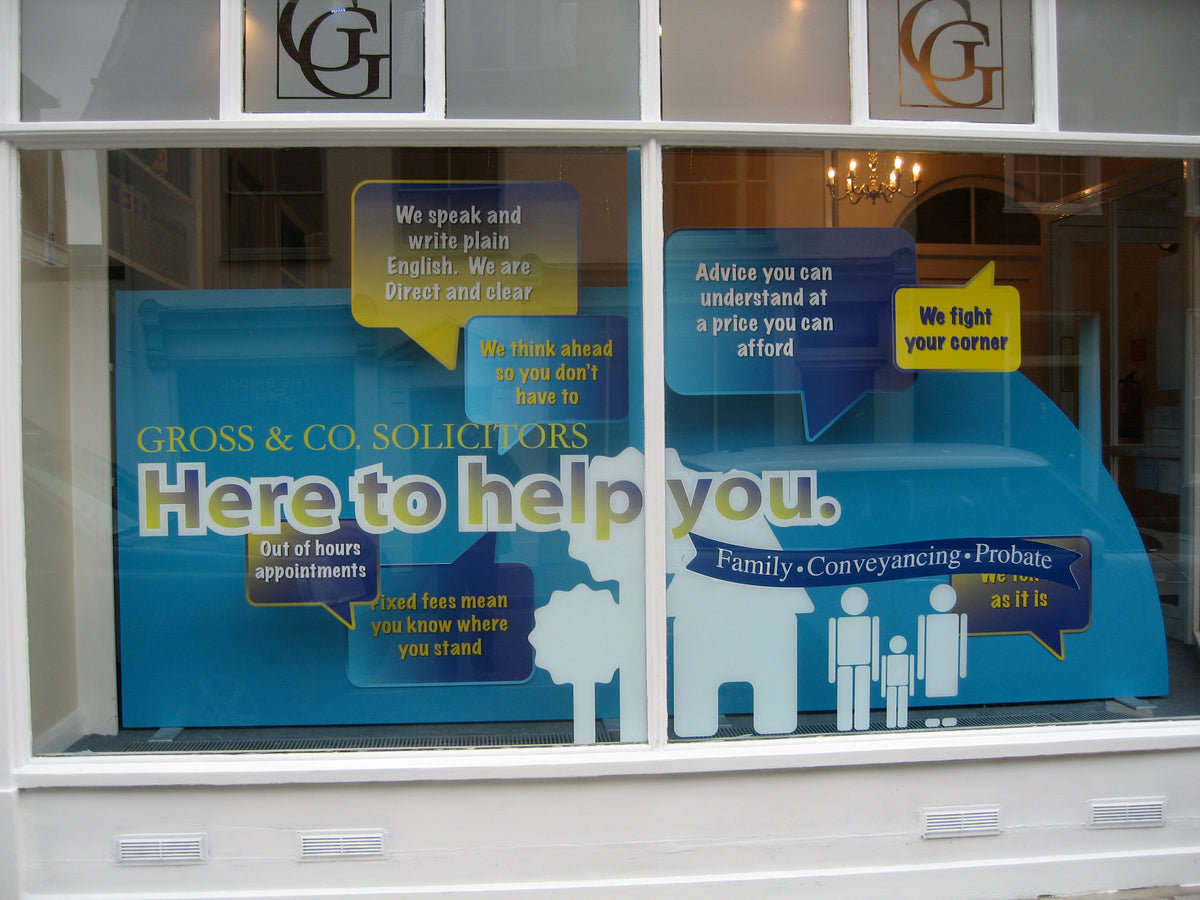 Advisor Window Corporate Window Displays for Gross & Co. in Bury St Edmunds, Suffolk ...