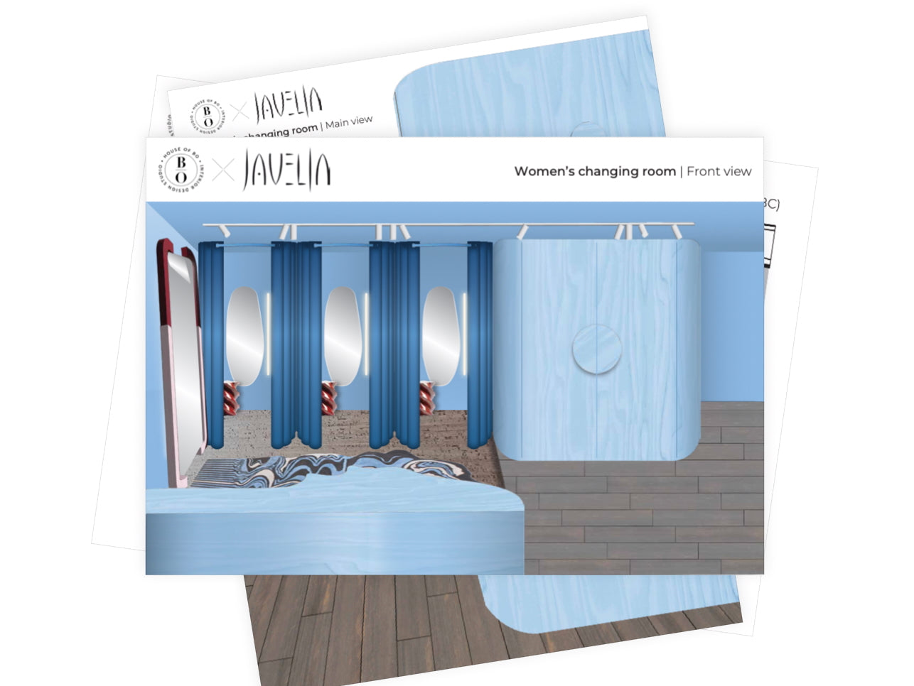 Javelin, Bury St Edmunds changing room design