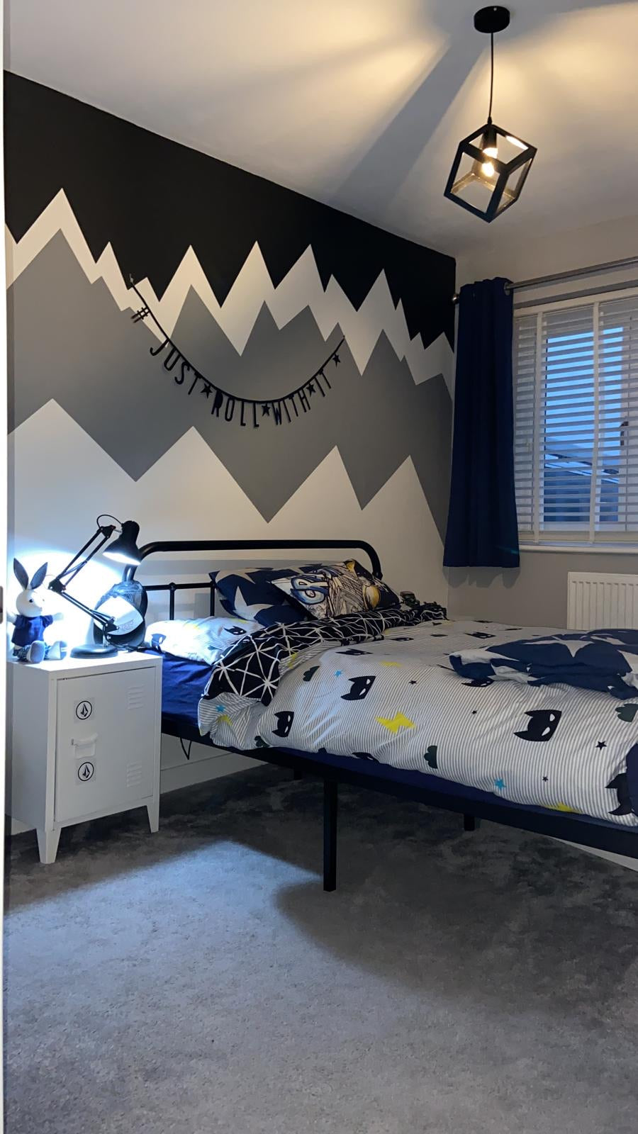 Interior design, kids bedroom custom mural