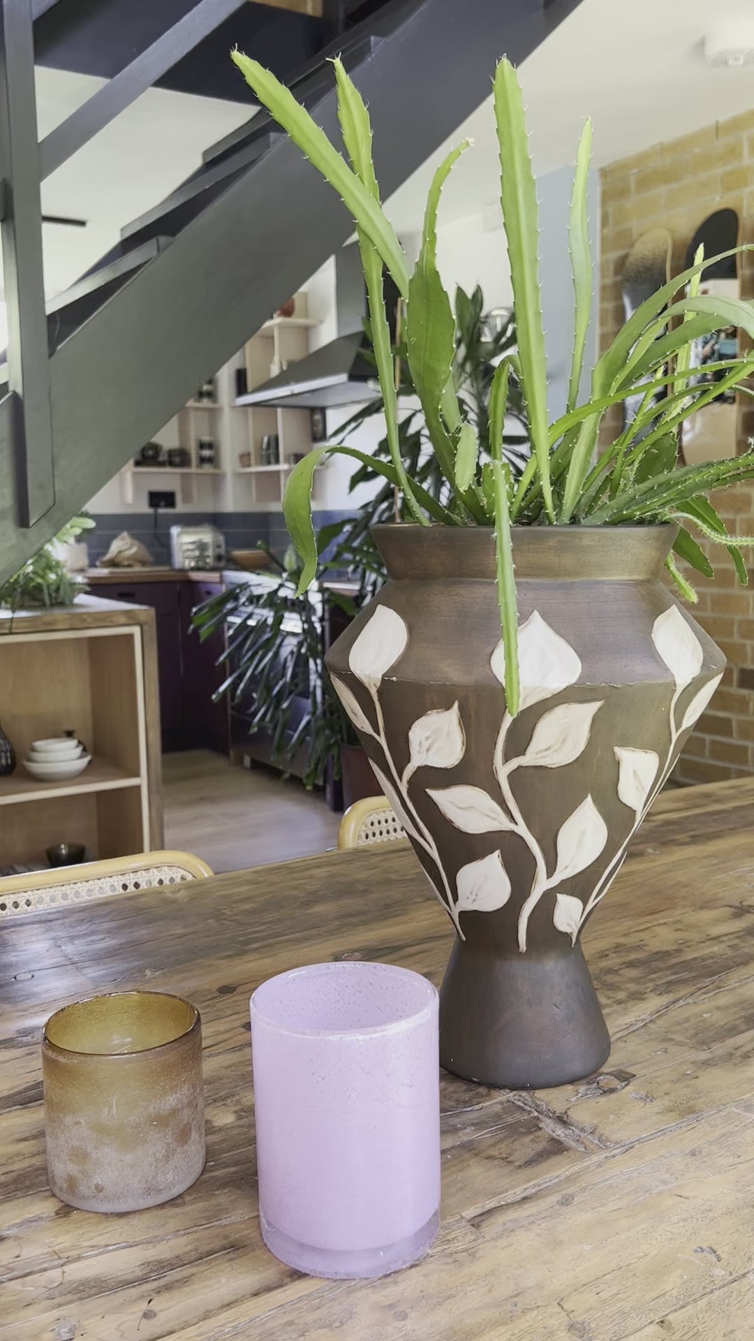 XL Vintage Ceramic Vase / Pot, Tabledecoration