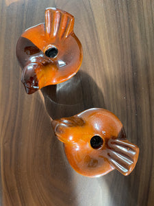 Swedish Set of 2 Gabriel Pottery Birds Small Candle Holders ‘Duva’ 870