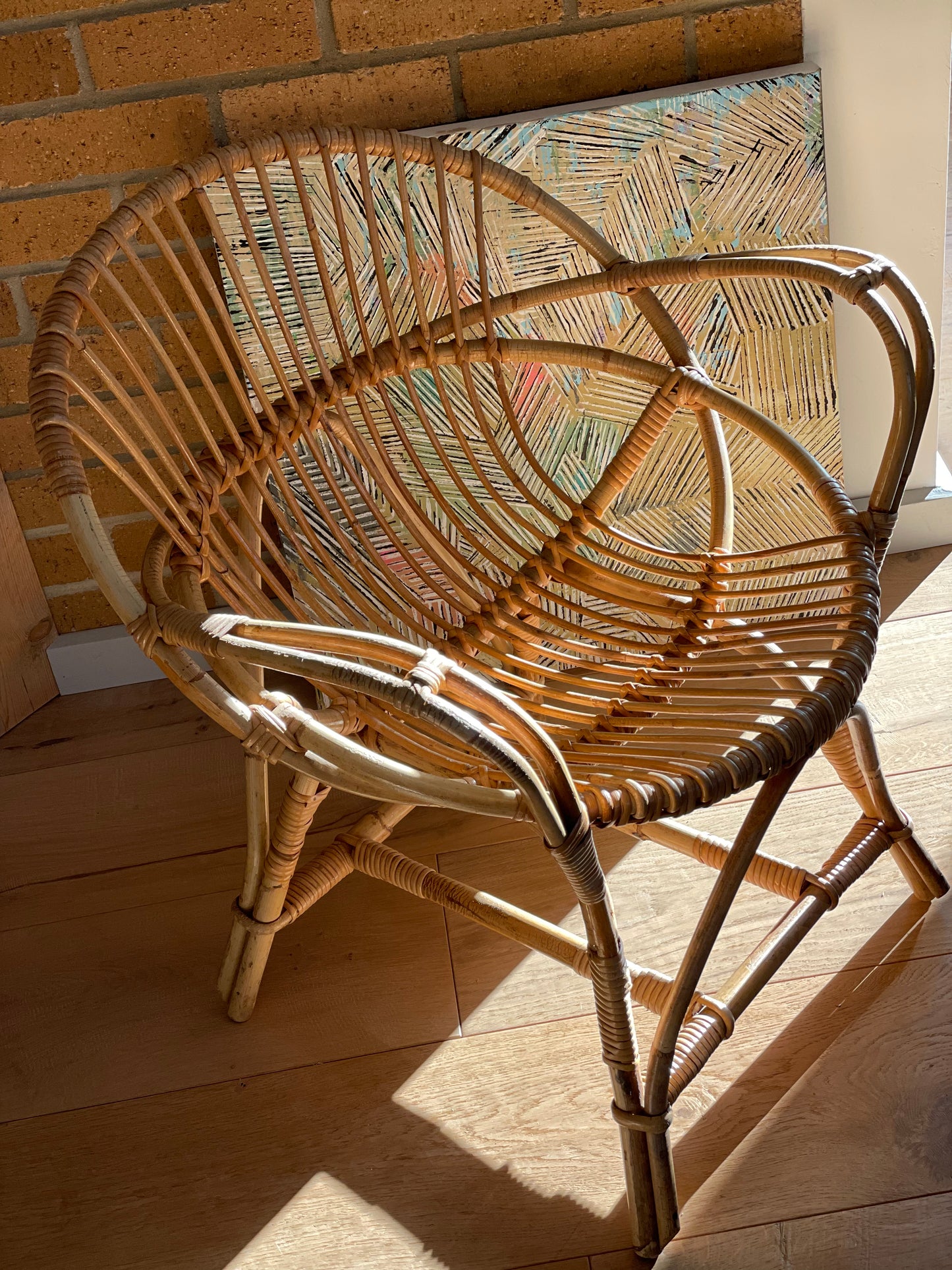 Vintage Bamboo Accent Chair