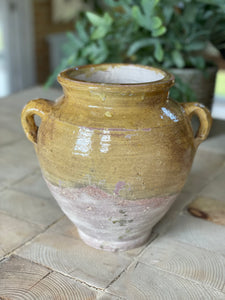 Nut Oil Glazed Pot, Pale Creamy Mustard