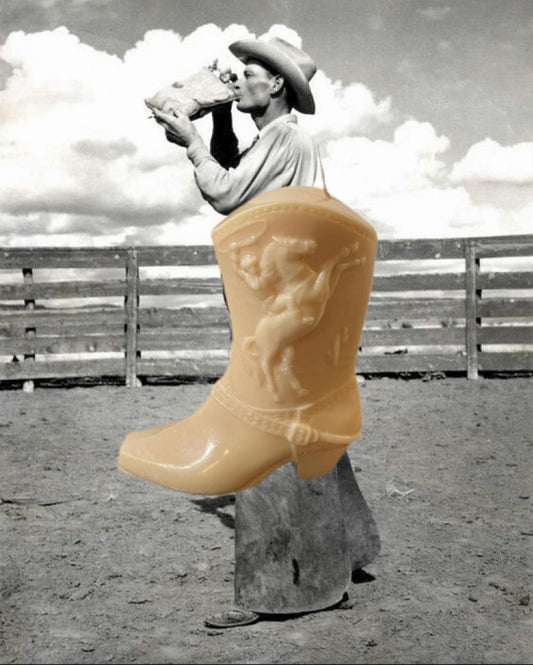 Western Cowboy Boot Candle