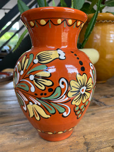 Vintage Swedish Unique Hand-painted Vase