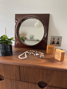 French Space Age Plastic Wall Mirror 60s-70s