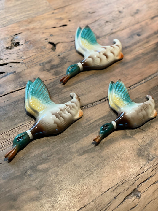 Vintage Flying Ducks, Set of 3
