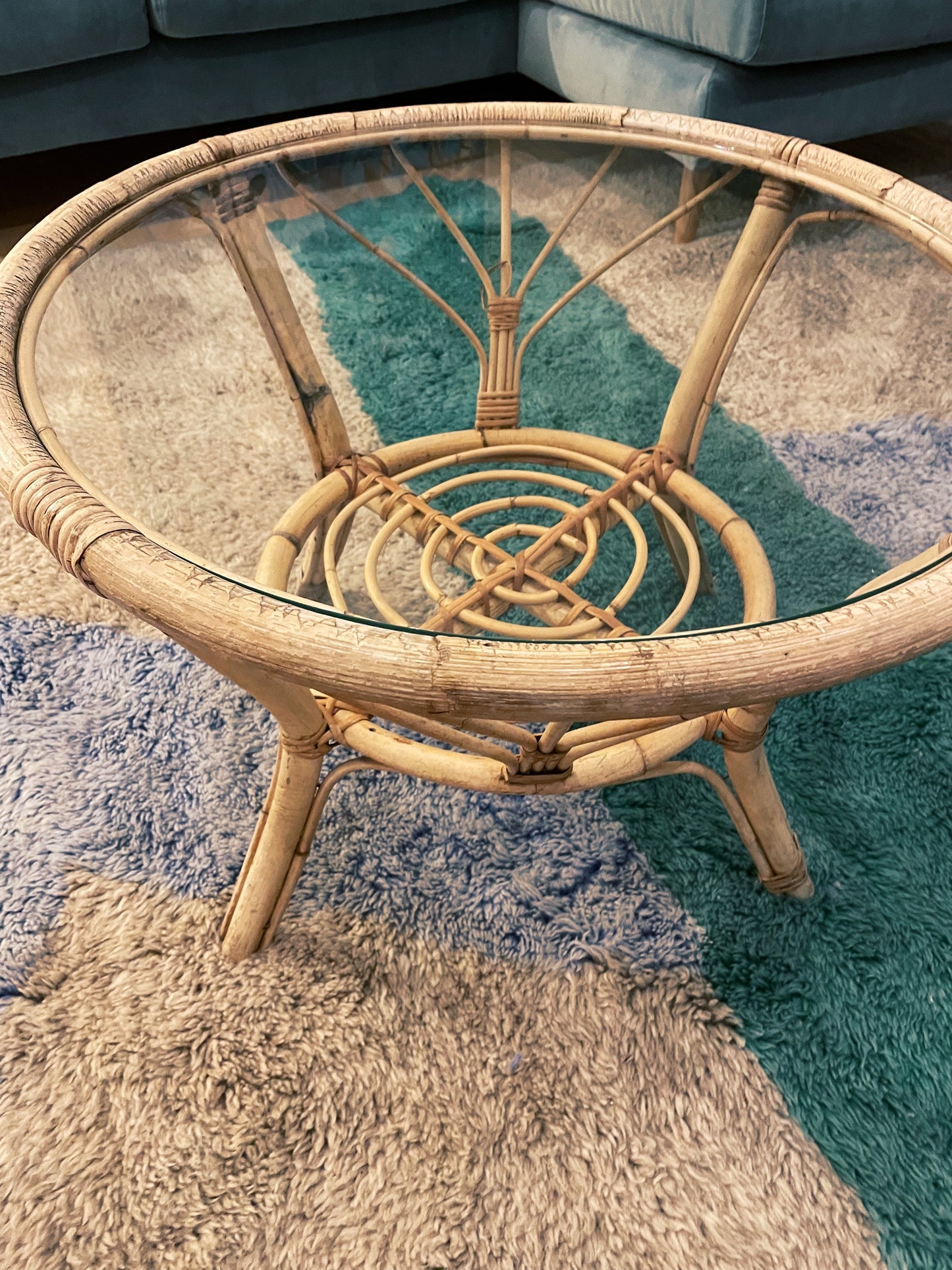 Vintage Bamboo Coffee Table