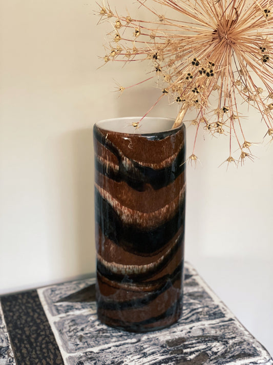 1970s Murano Tall Glass Vase