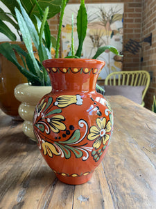 Vintage Swedish Unique Hand-painted Vase