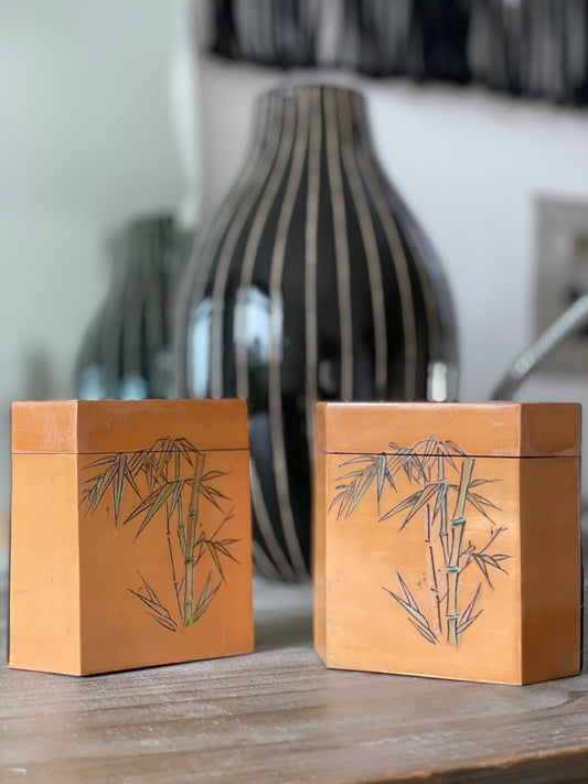 Chinese Bamboo Keepsake Boxes