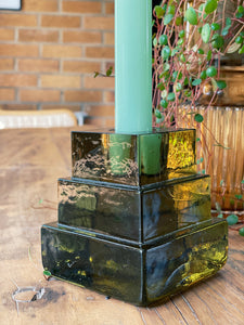 Art Deco Glass Candle Holder
