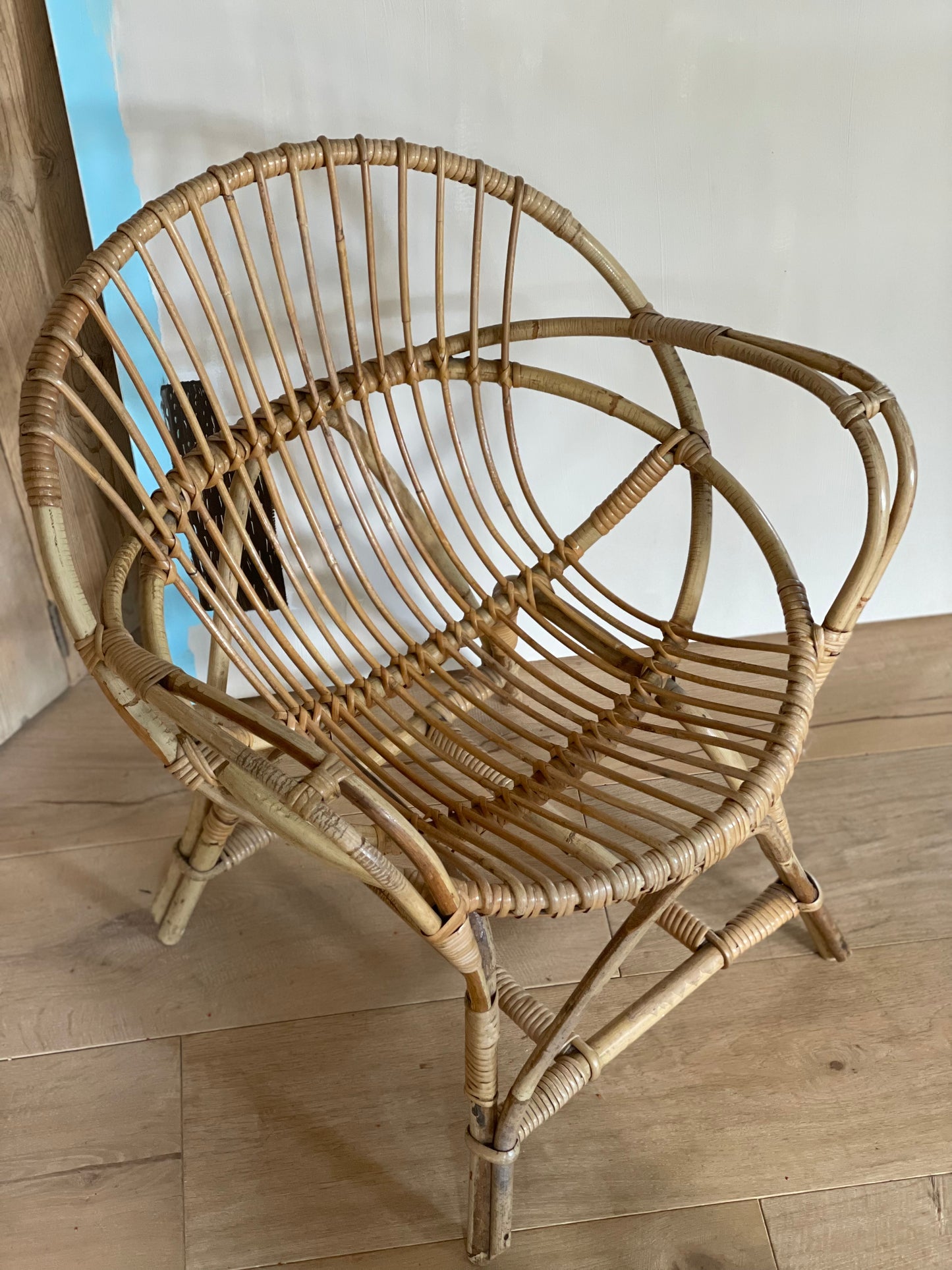 Vintage Bamboo Accent Chair