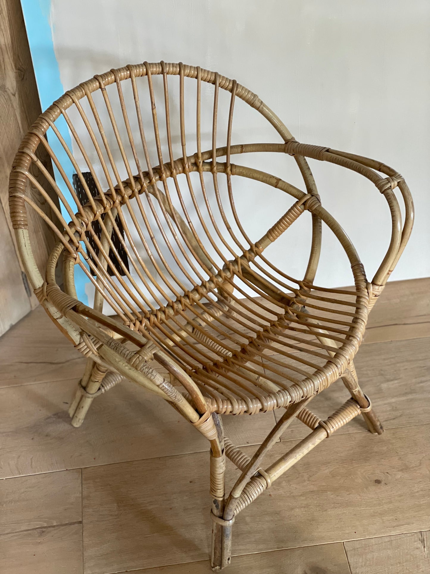 Vintage Bamboo Accent Chair